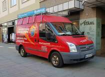 =Ford Transit der FUCHS-GmbH steht im März 2022 in Würzburg