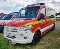 =MB Sprinter der Feuerwehr MONHEIM am RHEIN steht auf dem Parkplatz der RettMobil 2022 in Fulda, 05-2022