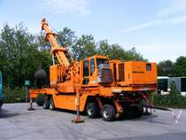 Ein Mobilkran auf dem Gelnde der Zeche Auguste Victoria 3/7 in Marl beim Tag der offenen Tr am 9. Mai 2009.