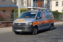 =VW T 6 der Firma Kerbl ist im März 2022 unterwegs in Bad Brückenau