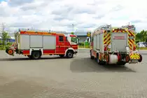 Feuerwehr Neu-Isenburg MAN TGM HLF1 (Florian Isenburg 1/46-1) und MAN TGM HLF2 (Florian Isenburg 1/46-2) am 21.05.22 bei einen Fototermin