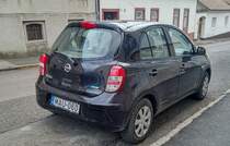 Rückansicht: Nissan Micra K13. Foto: Januar 2021.