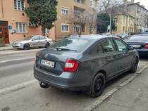 Rückansicht: Skoda Rapid. FOto: Januar 2021.