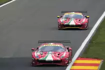 #51, Ferrari 488 GTE EVO, LM GTE Pro, AF Corse Fahrer: Alessandro Pier Guidi (ITA) P James Calado (GBR) P . vor #52, Ferrari 488 GTE EVO, LM GTE Pro, Af Corse, Fahrer: Miguel Molina (ESP) P, Antonio Fuoco (ITA) P . FIA WORLD ENDURANCE CHAMPIONSHIP 2022 / 6 HOURS OF SPA-FRANCORCHAMPS 7.Mai 2022