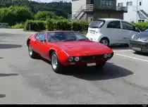 Ferrari de Tomaso an der Oldtimer Ausstellung auf dem Flughafen Bleienbach am 29.05.2022
