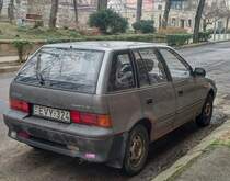 Rückansicht: Suzuki Swift Mk2. Foto: 01.2021.