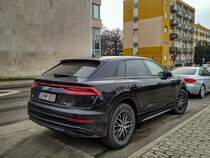 Rückansicht: Audi Q8. Foto: 01.2021.