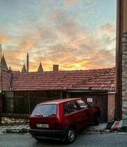 Rückansicht: Fiat Uno. Fotzo: 11.2020.