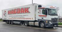 =MB Actros-Sattelzug der Spedition MAGDAK aus Bulgarien rastet im April 2022 an der A3