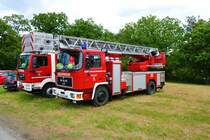 Feuerwehr Bad Schwalbach MAN DLK 23/12 am 21.05.22 beim Tag der offenen Tür