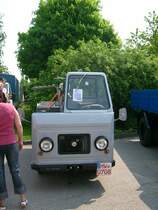 Frisch restaurierter Multicar M22 Kipper beim Oldtimertreffen in Hartmannsdorf am Nutzfahrzeugmuseum.