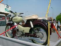 Frisch restaurierter Spatz auf der ladeflche des M22 beim Oldtimertreffen am nutzfahrzeugmuseum Hartmannsdorf 