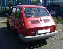 Heckansicht eines FSM  Polski Fiat  126p. Oldtimertreffen Flughafen Essen/Mülheim am 06.06.2022.