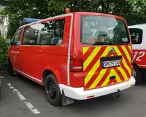 =VW T5 als MTW vom Landkreis SPREE-NEIßE steht anl. vom Internationalen Jugendfeuerwehr-Wettbewerb 2022 in 36100 Petersberg, Mai 2022