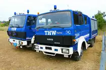 THW Pfungstadt Mercedes Benz und IVECO LKW die ausgemustert sind am 04.06.22 beim Tag der offenen Tür des THW