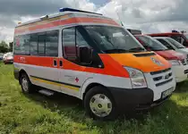 =Ford Transit vom BRK Bereitschaft NEUSTADT/COBURG steht auf dem Parkplatzgelände der RettMobil 2022 in Fulda, 05-2022