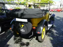 Heckansicht eines Citroen B12 in der Karosserieversion Torpedo Tourisme. Oldtimertreffen der Oldtimerfreunde Essen-Borbeck am 12.06.2022.