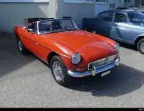 MG an der Oldtimer Ausstellung auf dem Flughafen Bleienbach am 29.05.2022