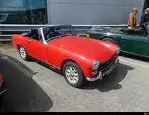 MG an der Oldtimer Ausstellung auf dem Flughafen Bleienbach am 29.05.2022