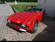Triumph TR5 an der Oldtimer Ausstellung auf dem Flughafen Bleienbach am 29.05.2022