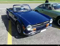 Triumph TR6 an der Oldtimer Ausstellung auf dem Flughafen Bleienbach am 29.05.2022
