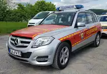 MB GLK als Kommandowagen der Feuerwehr LÜTZEN, gesehen auf dem Parkplatzgelände der RettMobil 2022 in Fulda, 05-2022