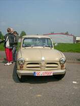 Der Vorgnger des Trabant, der Sachsenring P70 beim Oldtimertreffen in Hartmannsdorf am 1.Mai 2009