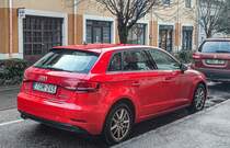 Rückansicht: Audi A3  8V . Foto: Februar 2021.