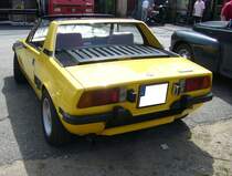 Heckansicht eines Fiat X1/9. Oldtimertreffen an der  Alten Dreherei  in Mülheim an der Ruhr am 18.06.2022.