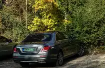 Rückansicht: Mercedes-Benz E-Klasse Plugin Hybrid. Foto: 11.2020.