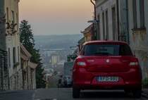 Rückansicht: Suzuki Swift fünfte Generation  Bruning Red . Foto: 11.2020.