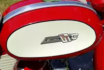 NSU Quickly TT, Tankaufschrift an einem Moped der 1960er Jahre, Juni 2022