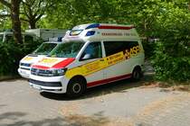 ASB VW T6 KTW am 18.06.22 bei der Bundesübung des ASB in Mainz am Bereitstellungsraum