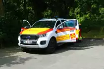 ASB Ford Ranger am 18.06.22 bei der Bundesübung des ASB in Mainz am Bereitstellungsraum