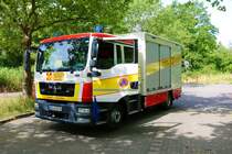 ASB MAN TGM GW-ManV am 18.06.22 bei der Bundesübung des ASB in Mainz am Bereitstellungsraum