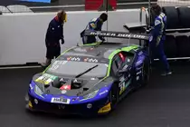 #19, Lamborghini Huracan GT3 EVO, Team: Emil Frey Racing, Fahrer: Arthur Rougier und Franck Perera Startaufstellung zum Samstags Rennen 1. ADAC GT Masters Weekend im Niederländischen Zandvoort am 25.6.2022