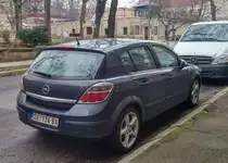 Rückansicht: Opel Astra H. Die Aufnahme stammt vom 02.2021.