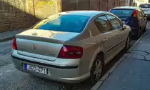 Rückansicht: Peugeot 407. Die Aufnahme stammt vom 02.2021.