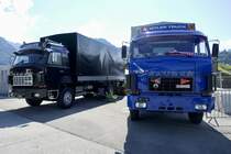 Ein Berna und Saurer Pritsche am 26.6.22 beim Trucker Festival in Interlaken.