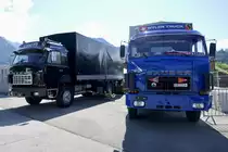 Ein Berna und Saurer Pritsche am 26.6.22 beim Trucker Festival in Interlaken.