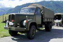 Ein Saurer Millitärfahrzeug am 26.6.22 beim Trucker Festival Interlaken.
