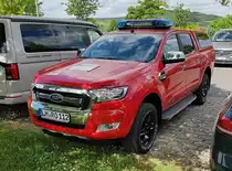 =Ford Ranger der Firma ROTTE, abgestellt auf dem Parkplatzgelände der RettMobil 2022 in Fulda, 05-2022