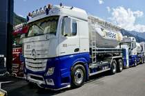 MB Actros Silotransportet von Zibatra Logistik am 26.6.22 beim Trucker Festival Interlaken.