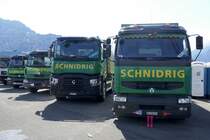 Vier Renault von Schnidrig am 26.6.22 beim Trucker Festival Interlaken.