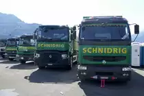 Vier Renault von Schnidrig am 26.6.22 beim Trucker Festival Interlaken.