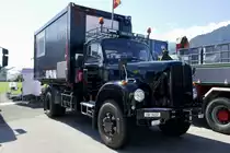 Ein Saurer als Wohnwagen am 26.6.22 beim Trucker Festival Interlaken.