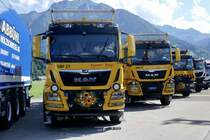 MAN und MB von Furrer+Frey am 26.6.22 beim Trucker Festival in Interlaken.