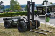 Tag der offenen Tür bei der luxemburgischen Armee. Ausgestellt war dieser ferngesteuerte Gabelstapler. 10.07.2022 