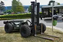 Tag der offenen Tür bei der luxemburgischen Armee. Ausgestellt war dieser ferngesteuerte Gabelstapler. 10.07.2022 