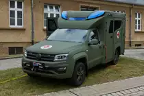 VW Amarok, umgebaut als Krankenwagen, war am Tag der offenen Tür bei der luxemburgischen Armee ausgestellt. 10.07.2022 